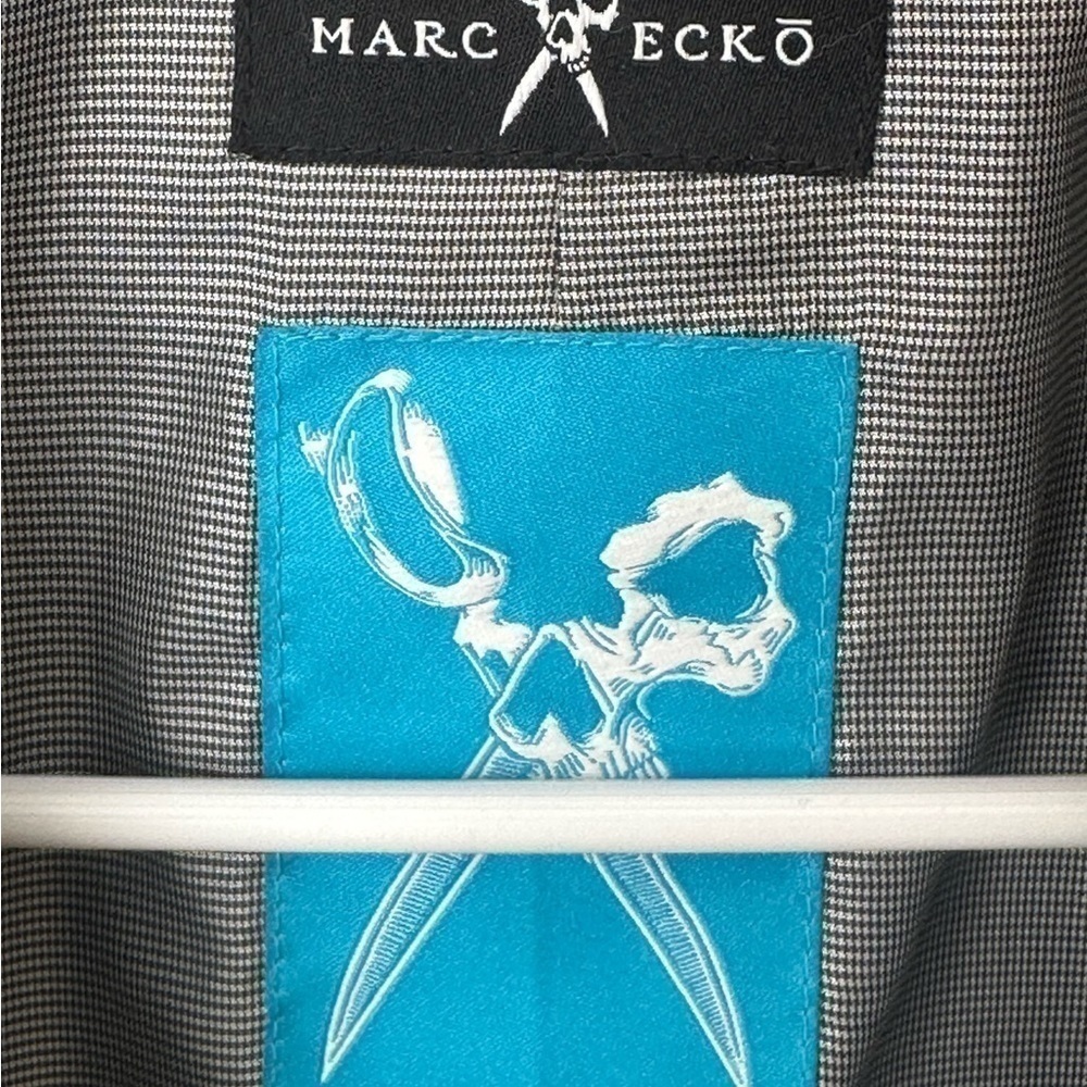 Marc Ecko Men’s Gray Blazer Size 40r - image 2